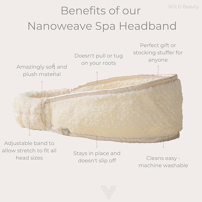 VOLO Luna Gray Spa Headband - Image 4
