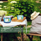 2x14oz Large 3-Wick Outdoor Indoor Citronella Candles, Long Lasting to 30 Hours - Image 5