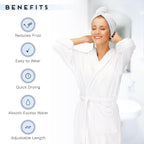 SimpleField 2 Pack Microfiber Hair Towel Wrap - Image 4