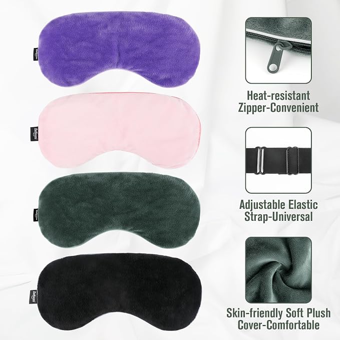 BeHoomi Heated Eye Mask, Weighted Sleep Mask Warm Compress - Image 7