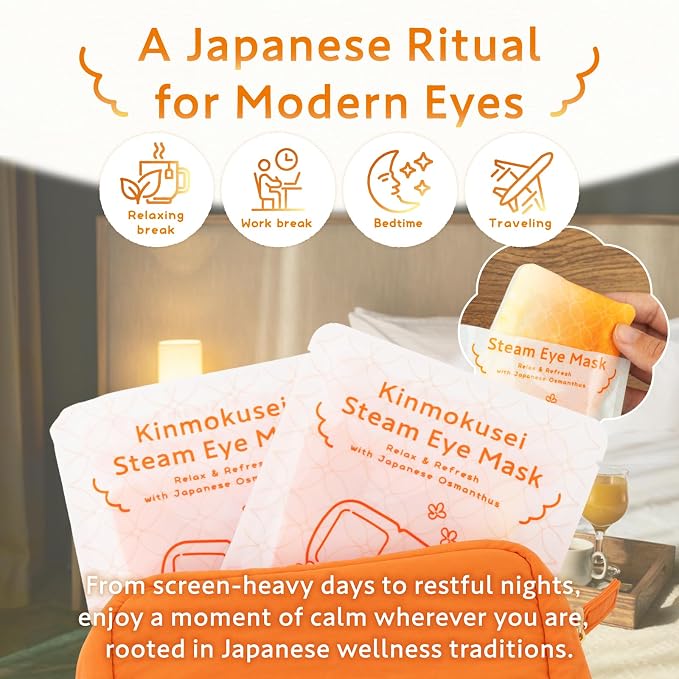 HIBINO | Steam Eye Mask | Self-Heating Warm Eye Masks - Image 6