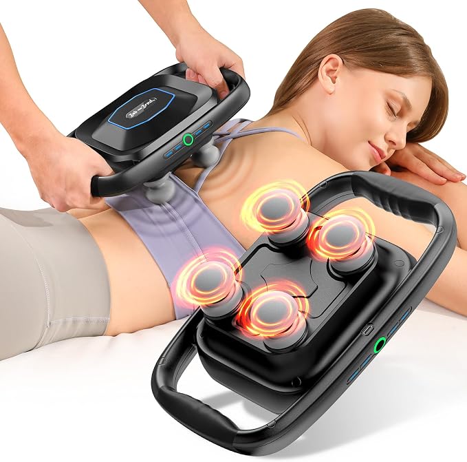BOB AND BRAD A1 4-Head Massage Gun Deep Tissue, FSA Eligible/HSA Eligible by BOBANDBRAD