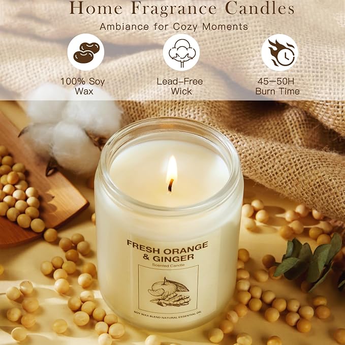 Soy Wax Scented Candle Gift Set, 4 Pack Lavender, Long Lasting Aromatherapy - Image 3