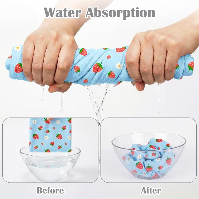 Microfiber Hair Towel Wrap for Kids 2 Pack Quick Drying Hair Towels - Image 2