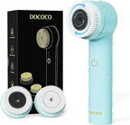 Facial Cleansing Brush with Dual Rotating, Electric Face Scrubber, 3 in 1 by DOCOCO