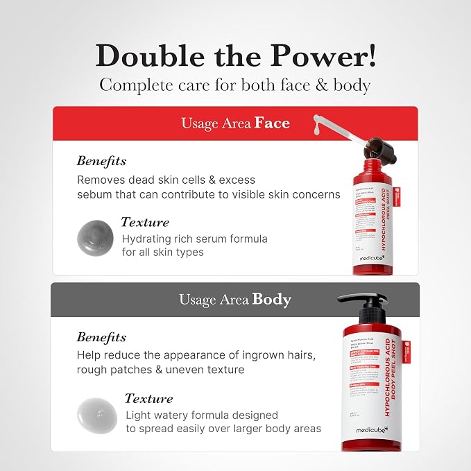 medicube Body Peel Shot with Hypochlorous Acid | Gentle Body Exfoliating Serum - Image 7