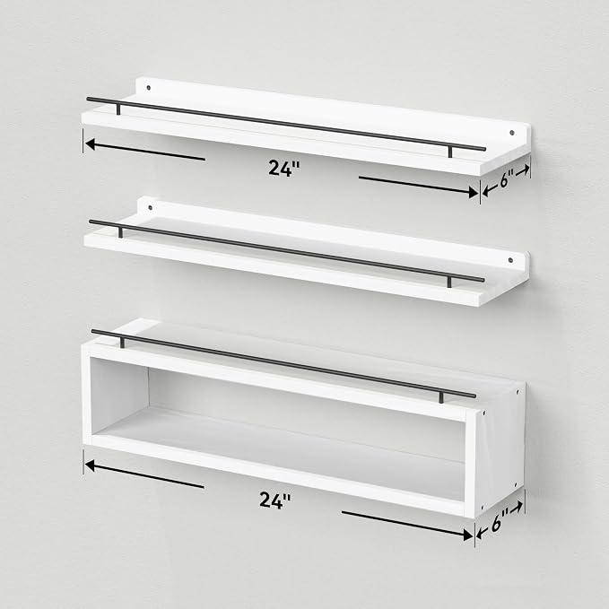 WOPITUES Floating Shelves for Wall 24 inch - Image 3