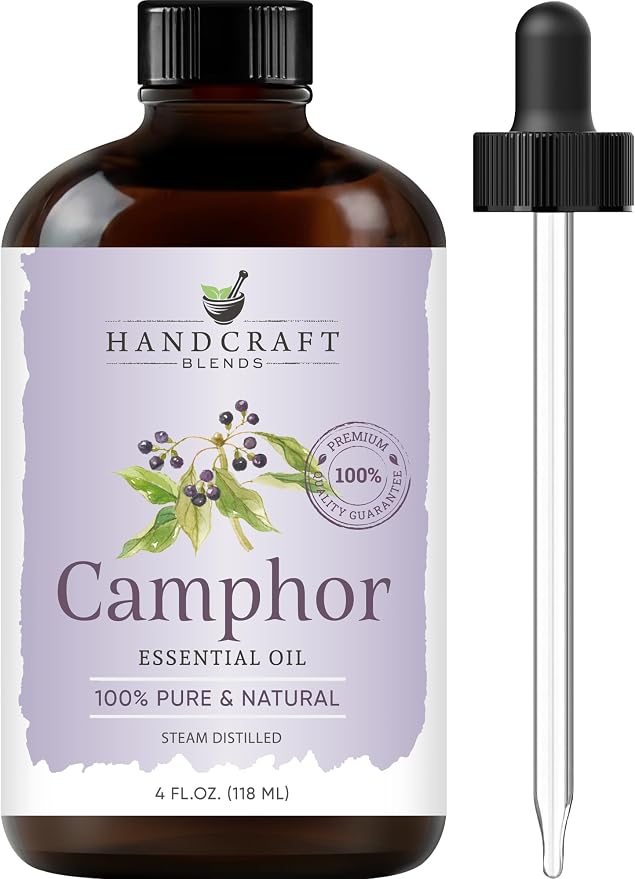Handcraft Blends Camphor Essential Oil – Huge 4 Fl Oz – 100% Pure and Natural – by HandcraftBlends