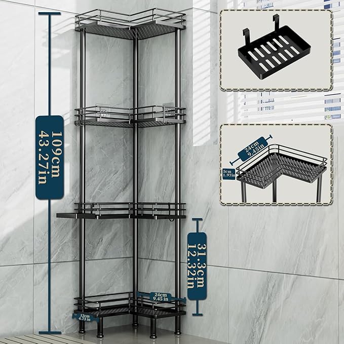 Consumest Corner Shower Caddy Standing - Image 7