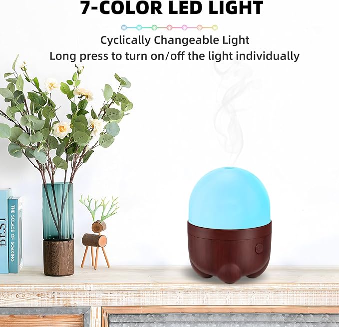 SEEDSEEL 150ML Rechargeable Battery Essential Oil Diffuser, Portable Cordless - Image 7