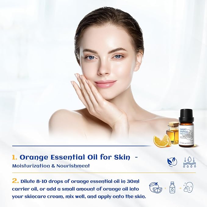 HIQILI Sweet Orange Essential Oil, 100% Pure Natural - Image 3