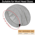 Sleep Cap Bonnet for Sleeping, Adjustable Cooling Ice Silk Lined Hair Bonnets - Image 2