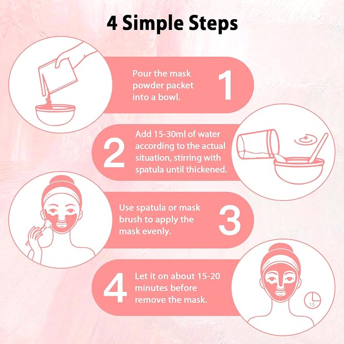Pjordo Jelly Masks Set for Facials Professional Spa, 10 Pack Jelly Mask Powder - Image 6