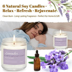 6 Pack Scented Candles Gift Set, Long Lasting Aromatherapy Candles - Image 3