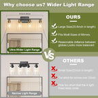 Unicozin Modern Bathroom Light Fixtures, 4 Light Vanity Lights Over Mirror - Image 3