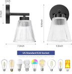 OCIOC Set of 2 Wall Sconces for Bathroom, Mount Lighting Lanterns for Mirror - Image 3