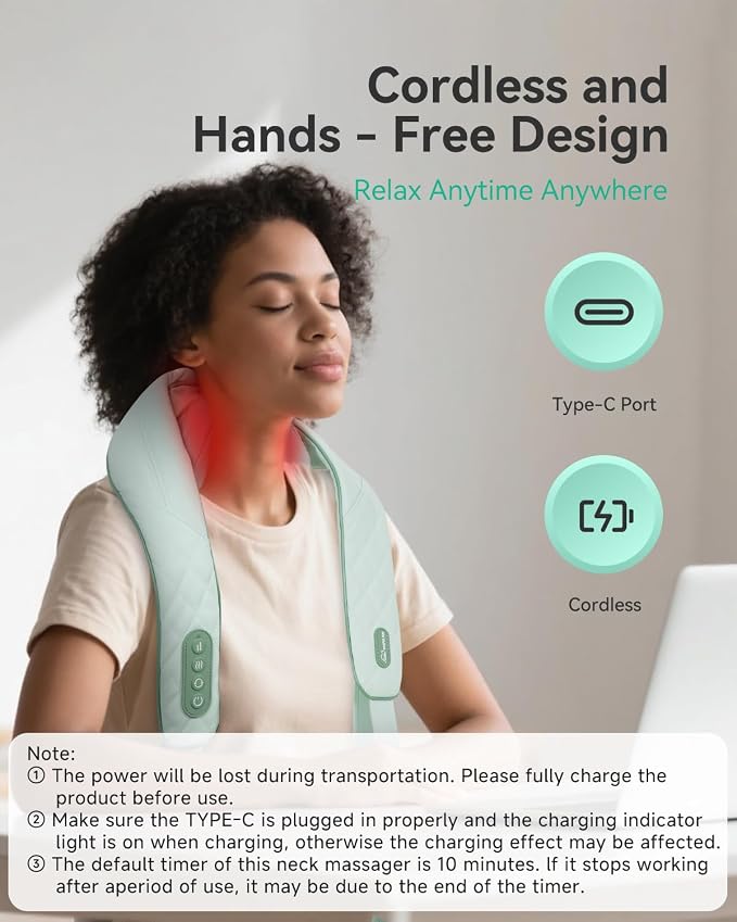 Snailax Cordless Shiatsu Neck Massager - Image 4
