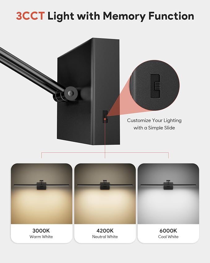 VONLUCE 30" LED Bathroom Vanity Light, 3CCT Modern LED Vanity Lights - Image 2
