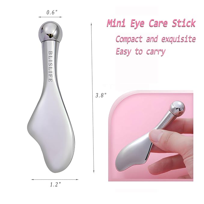 Mini Eye Care Stick, Facial Roller to Eliminate Eye Puffiness, Lighten Wrinkles - Image 2