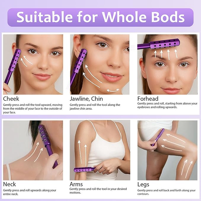 4-in-1 Germanium Stone Face Massager Beauty Roller - Image 5