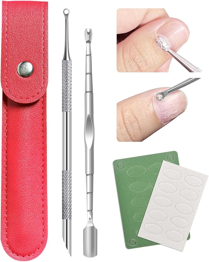 Cuticle Pusher, Pre-treatment Cuticle Pusher, Stainless Steel Loop Cuticle by KUNSHNBEI