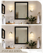 Set of 2 Wall Sconces for Bathroom, HWH 1-Light Bathroom Vanity Light - Image 3