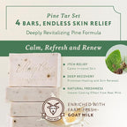 Mary Case Goat Milk & Pine Tar Bar Soap Set of 4 | Natural Soap - Image 2