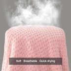 4 Pack Bath Towel Set, Lightweight Waffle Bath Towel Set, Microfiber Super Soft - Image 2