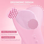Silicone Face Scrubber Blackhead Scraper Rechargeable 2-in-1 Facial Cleansing - Image 8