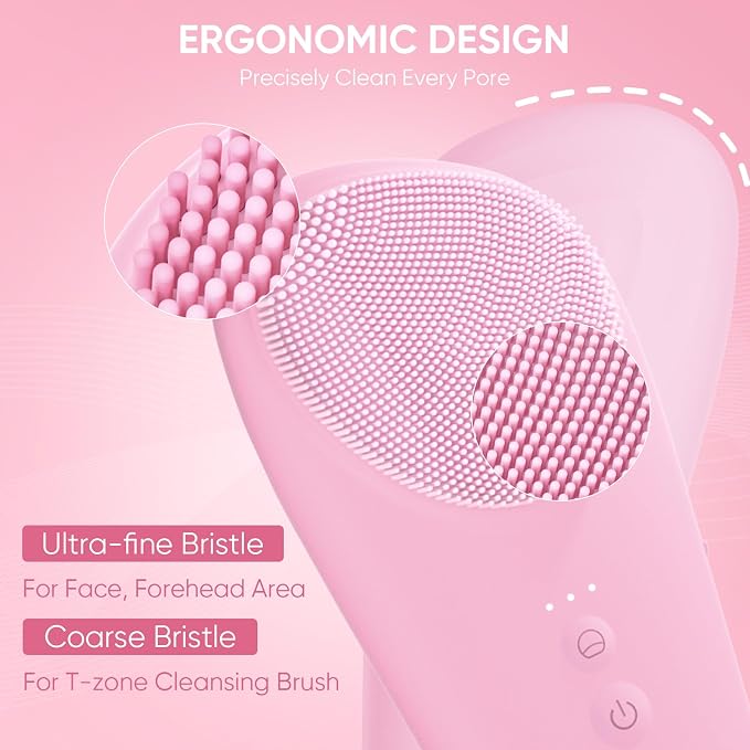 Silicone Face Scrubber Blackhead Scraper Rechargeable 2-in-1 Facial Cleansing - Image 8