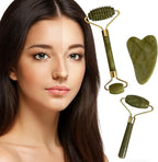 Jade Roller and Gua Sha Set 2, Gua Sha Facial Tools, Face Roller, Jade Roller - Image 5