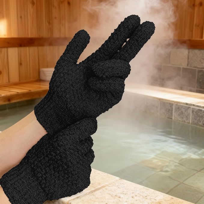 Evridwear Exfoliating Dual Texture Bath Gloves - Image 6