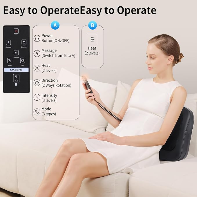 2 in 1 Back Massager and Lumbar Support Pillow - Image 5