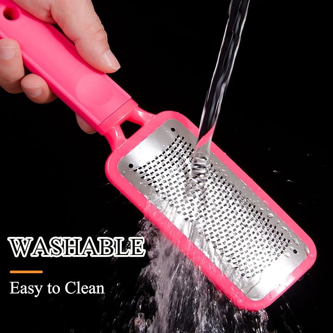 Foot Files Foot Scrubber Pedicure, Stainless Steel Callus Remover - Image 3