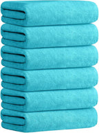 JML Bath Towels, Microfiber Bath Towel Set 6 Pack 30" x 60", Soft Absorbent by JML