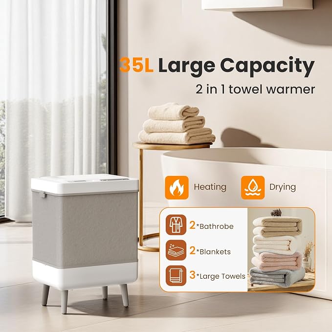Electactic Towel Warmer for Bathroom, 35L Dryer & Heating 2 in 1 Large Towel - Image 5