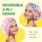 Years calm Kids Shower Cap, Waterproof Reusable Cartoon Bath Cap - Image 4