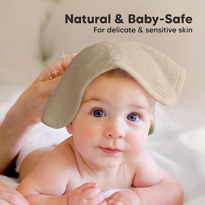 6-Pack Baby Washcloths – Soft Absorbent Viscose from Bamboo Washcloths - Image 5