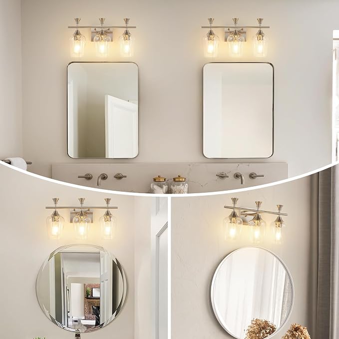 Bathroom Light Fixtures, Brushed Nickel Vanity Lights - Image 4