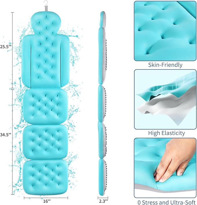 Luxury Bath Cushion, Full Body Bathtub Pillow - Image 6