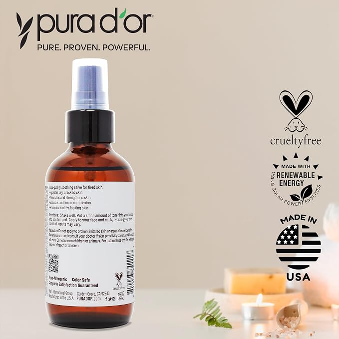 PURA D'OR 3.3 Oz Rice Water Facial Toner - Image 5