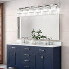 Aipsun Brushed Nickel Bathroom Light Fixtures 6 Light Vanity Lighting Fixture - Image 4