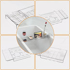 Expandable Bathtub Trays for Tub, Acrylic Bath Shelf Over Tub, - Image 8