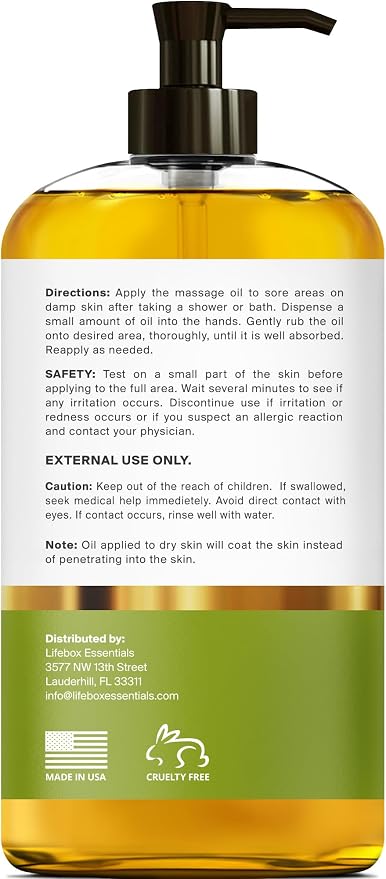 Arnica Sore Muscle Massage Oil – 100% Pure & Natural - Image 2