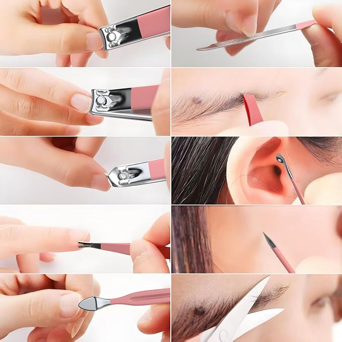 ZIZZON Manicure Set 18 in 1 Professional Pedicure Set Nail scissors Grooming Kit - Image 5