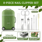8-Piece Manicure Set in Mini Suitcase, Cute Travel Nail Clipper Kit - Image 5