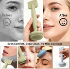 2 Pack Silicone Face Scrubber, 2 in 1 Facial Cleansing Brush & Face Mask - Image 6