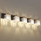 Aipsun Modern Vanity Light Bathroom Lighting Fixtures 5 Light Crystal Bathroom - Image 3