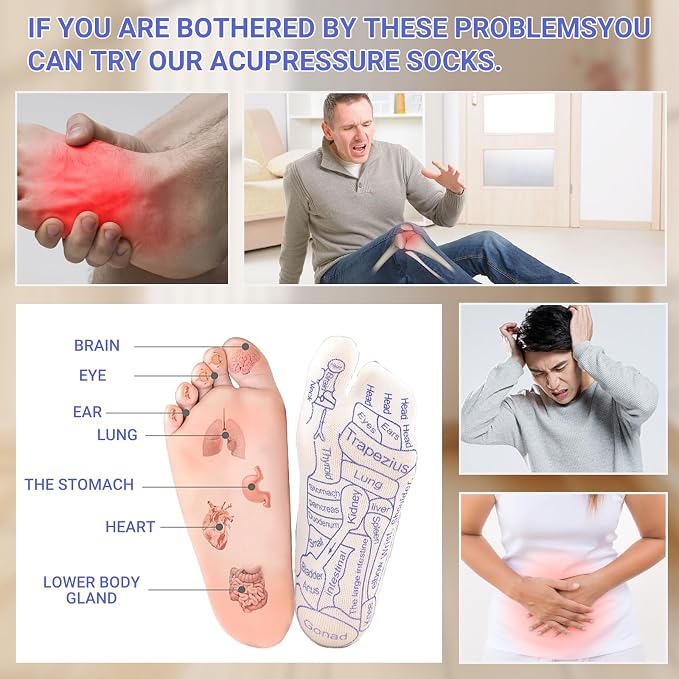 Reflexology Socks，Acupressure Socks，Massage Socks，Finger Massager，Gloves ，Help - Image 6
