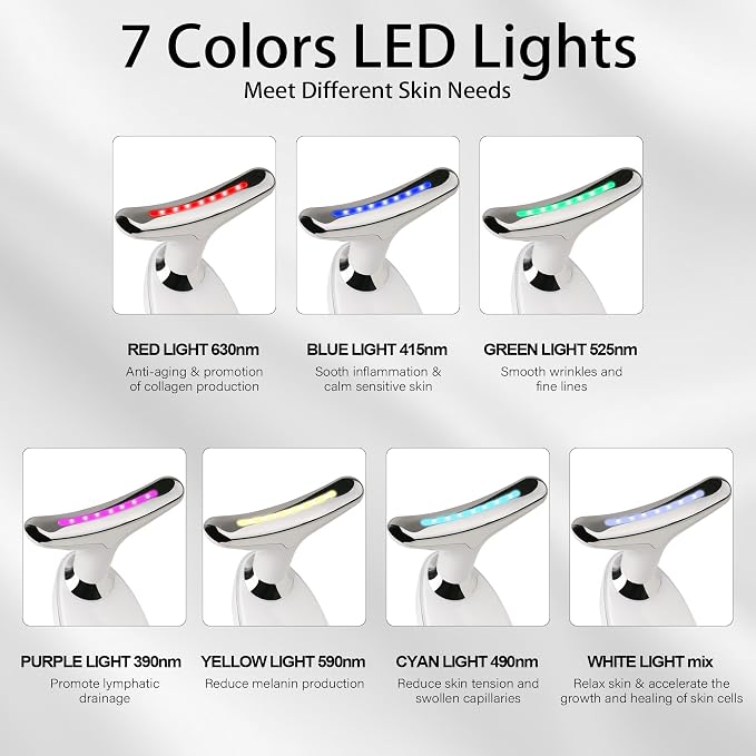 Red Light Therapy for Face, 7 Color LED Facial Light Therapy Wand for Skin Care - Image 5